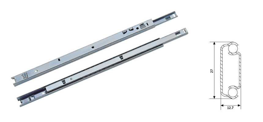 Hook Type, Drawer Slider 3/4 Drawout 27MM Width